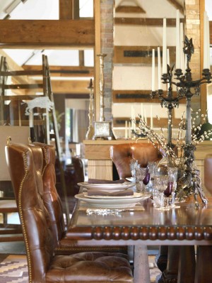 Casa Forma Luxury Interior Design Dining Table & Antique Candelabra